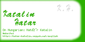 katalin hatar business card